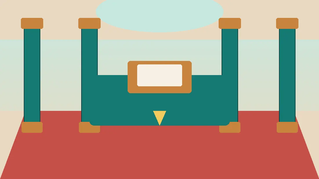 Palace key desk with a login terminal